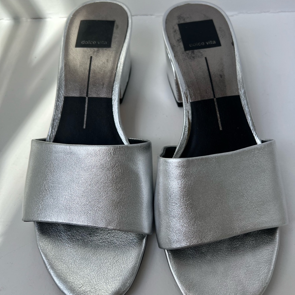 Dolce Vita Silver Women's Slide Sandals